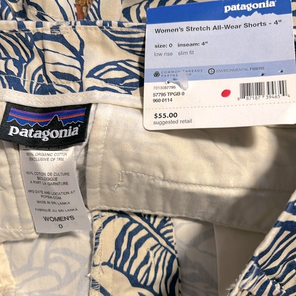 NWT Patagonia Womens Stretch All-Wear Shorts Size 0 - Picture 4 of 4